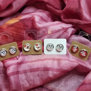 Wisconsin Badgers Bucky Badger inspired earrings - 4 designs
