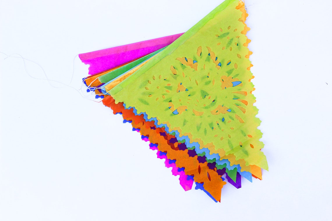 Mexican Papel Picado Cut Tissue Paper Fiesta Party Etsy