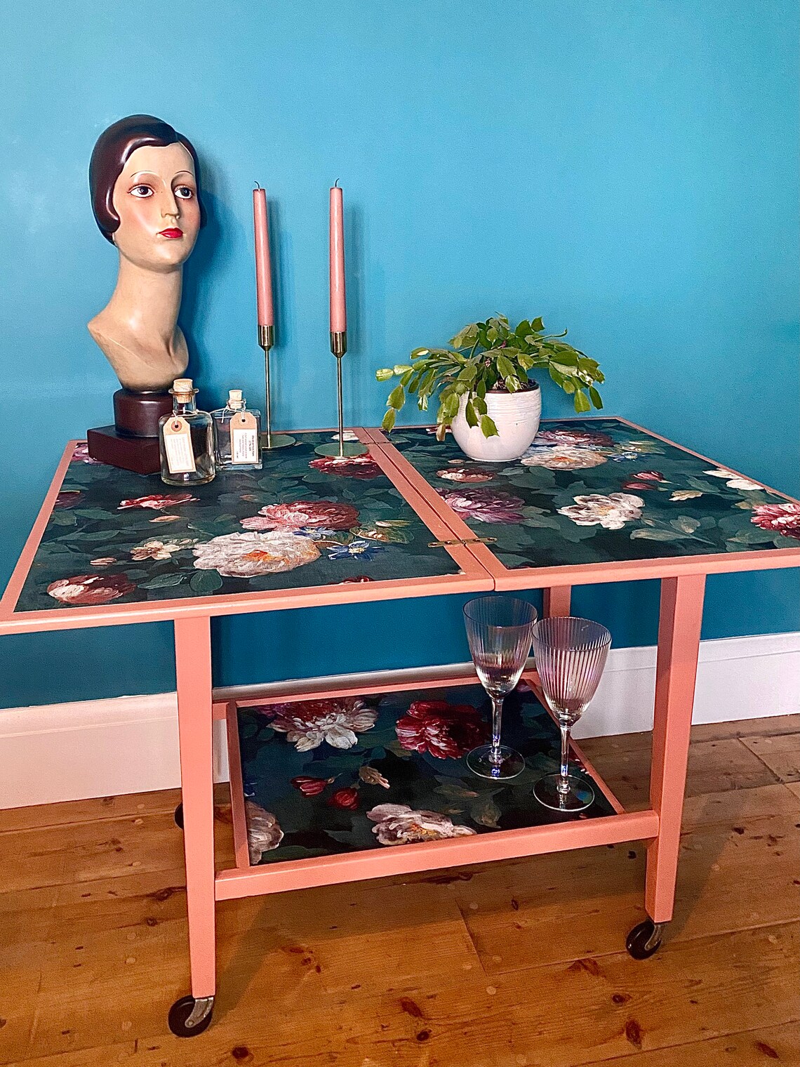 Vintage 1960s upcycled folding table Eastcraft of Scotland. Etsy