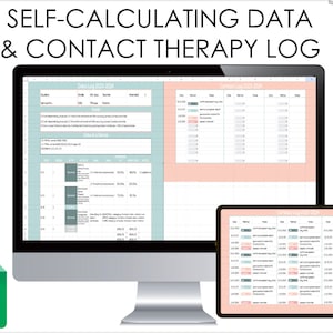 Self Calculating DATA & Contact Log Sheet for Speech Therapy - Google Sheet