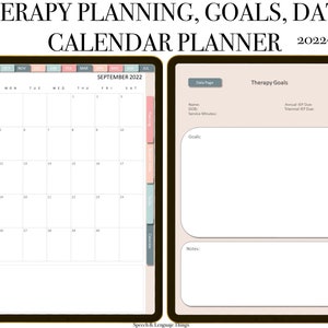 Slps Calendar 2023 2022-2023 Speech Therapy Calendar Planning Goal Data And | Etsy