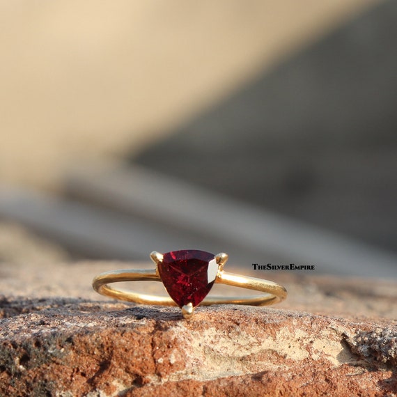 Handmade garnet ring deals