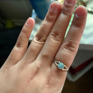 925 sterlingzilveren ring - ring aquamarijn - AAA aquamarijn edelsteen ring - gepersonaliseerde geboortesteen sieraden - handgemaakte ringen - cadeaus voor haar