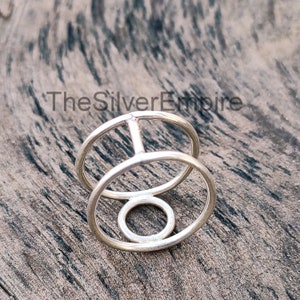 Double Band Ring, 925 Sterling Silver Ring, Handmade Ring, Silver Band Ring,  Silver Ring, Handmade Jewelry, Many Band Color Ring, Jewelry