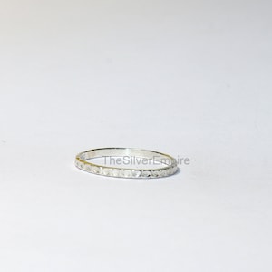 925 Sterling Silver Ring - Hammer Band Ring - Thick Silver Stackable Ring - Handmade - Sterling Silver Ring - Hammered Ring - Gifts For Her