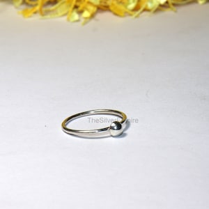925 Sterling Silver Beaded Band Ring - Beaded Silver Ring - Handmade Jewelry - Beaded Jewelry Ring - Gifts Ring Jewelry - Womens Silver Ring