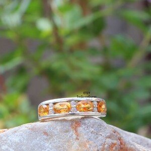 Natural Citrine Ring - 925 Sterling Silver Ring - November Birthstone - Engagement Ring - Citrine Jewelry - Handmade Ring - Gifts For Her