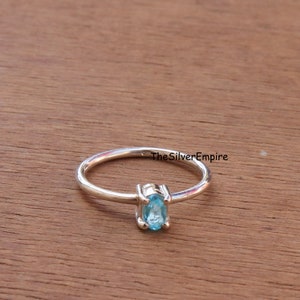 Natural Blue Topaz Ring - 925 Sterling Silver Ring - Handmade - November Birthstone - Blue Topaz Jewelry - Ring For Women - Gifts For Her