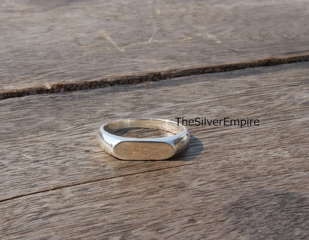 Handmade Oval Sterling Silver Signet Ring - Etsy