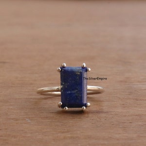 Natural Lapis Lazuli Ring - 925 Sterling Silver Ring - Handmade - September Birthstone - Ring For Women - Lapis Lazuli Ring - Gift For Her