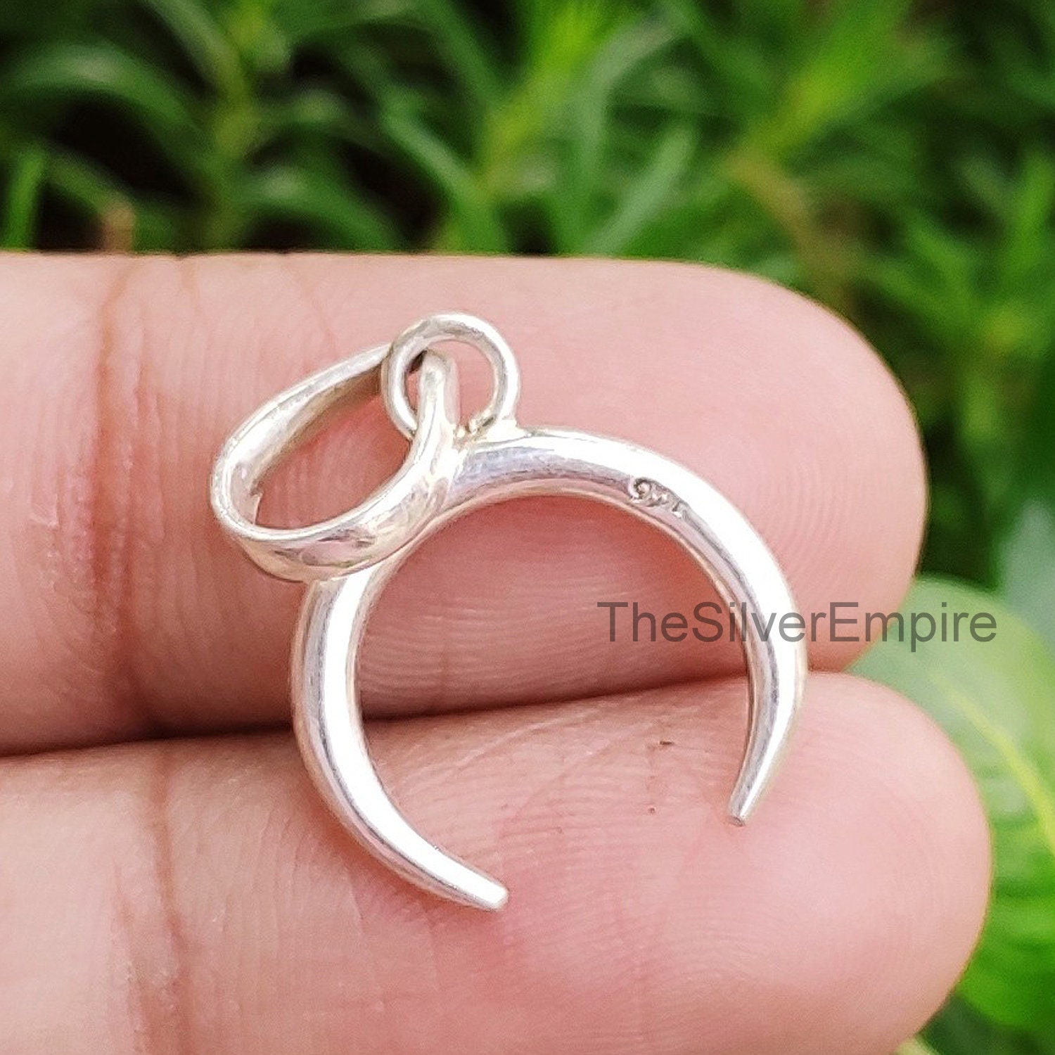 Sterling Silver Crescent Moon Pendant – Handmade Celestial Jewelry - Etsy