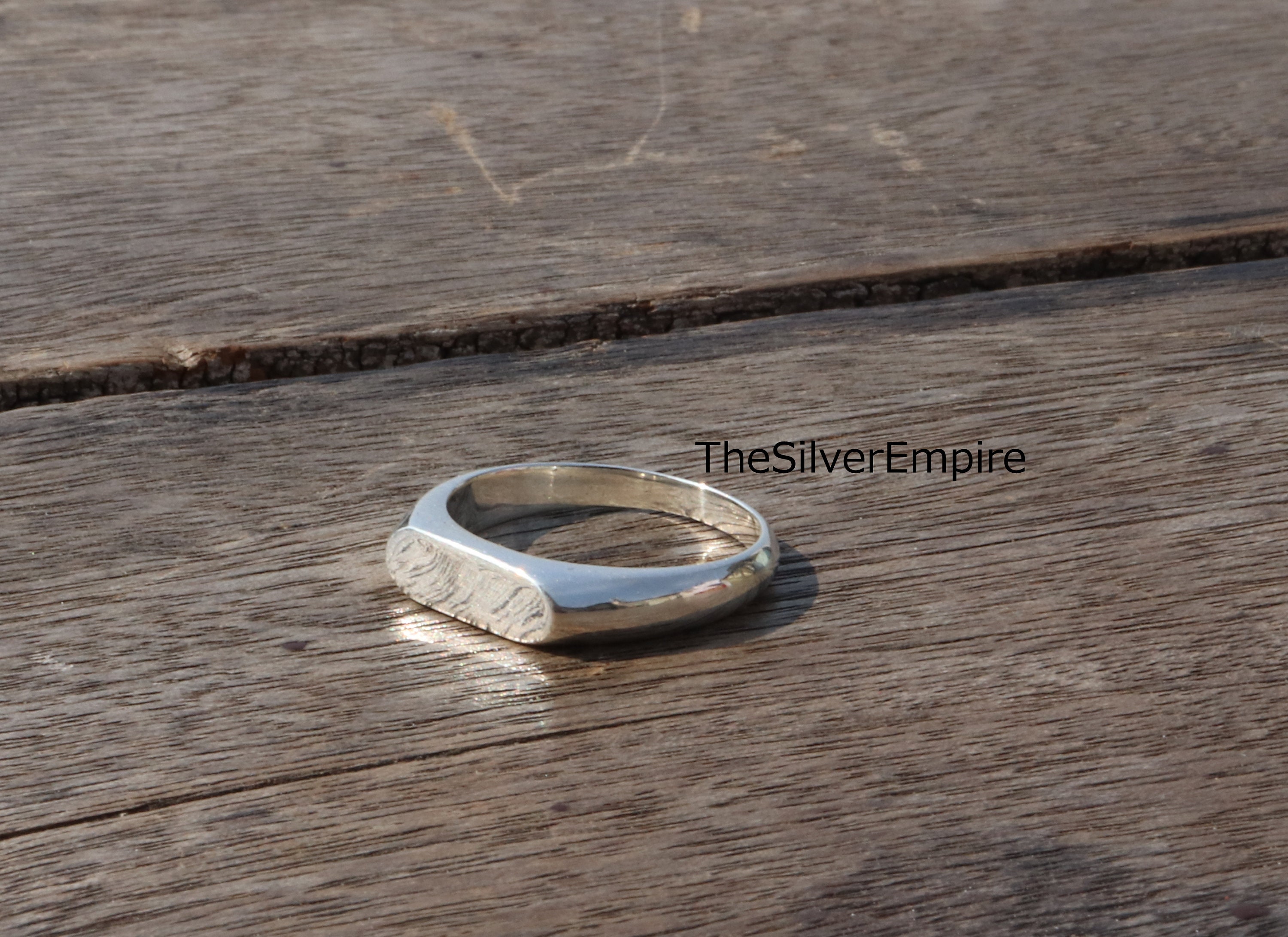 Handmade Oval Sterling Silver Signet Ring - Etsy