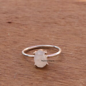 Natural Rainbow Moonstone Ring - 925 Sterling Silver Ring - Handmade - June Birthstone - Ring For Women - Moonstone Jewelry - Gifts For Her