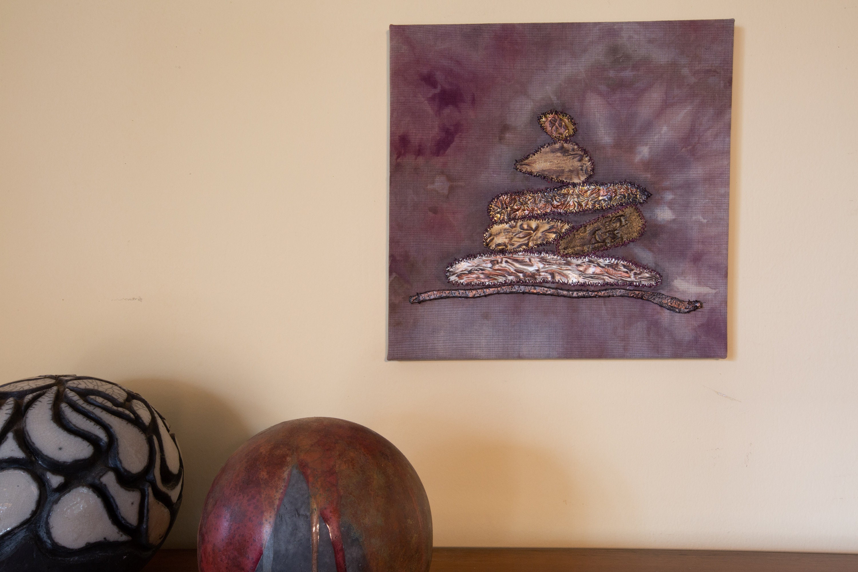 Textile art canvas Wall textile art canvas Fiber art wall Etsy