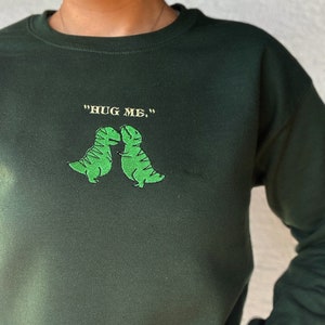 Vintage Sweater T-Rex Dinosaur Hug Me