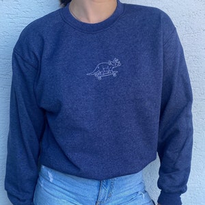 Vintage Sweater Triceratops-Dinosaurier Skate