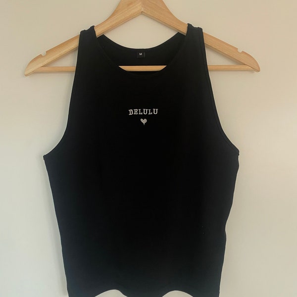 Delulu Crop Top, Baby Tee, Pinterest T-Shirt, Cropped Shirt, delusional shirt Minimal