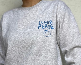 Vintage sweater embroidered Inner Peace