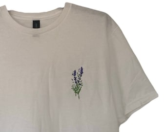 Lavender T-Shirt Fall Vintage Shirt Wildflowers