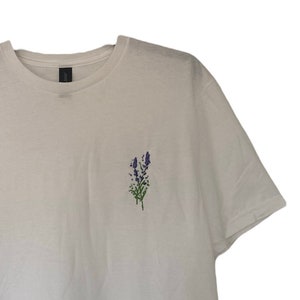 Lavender T-Shirt Fall Vintage Shirt Wildflowers