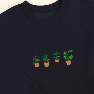 Plant Sweater Autumn Sweater embroidered flowers plant lover plants