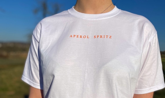 Aperol Spritz T-Shirt/ Aperol bedruckt/ Partnerlook Shirt/ Geschenk für Frauen/ Geschenk für Männer/ Backprint Shirt