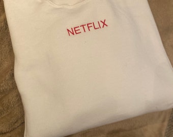 Vintage Sweatshirt/ Bestickter Sweater/ Netflix /Pullover/ Sweatshirt/