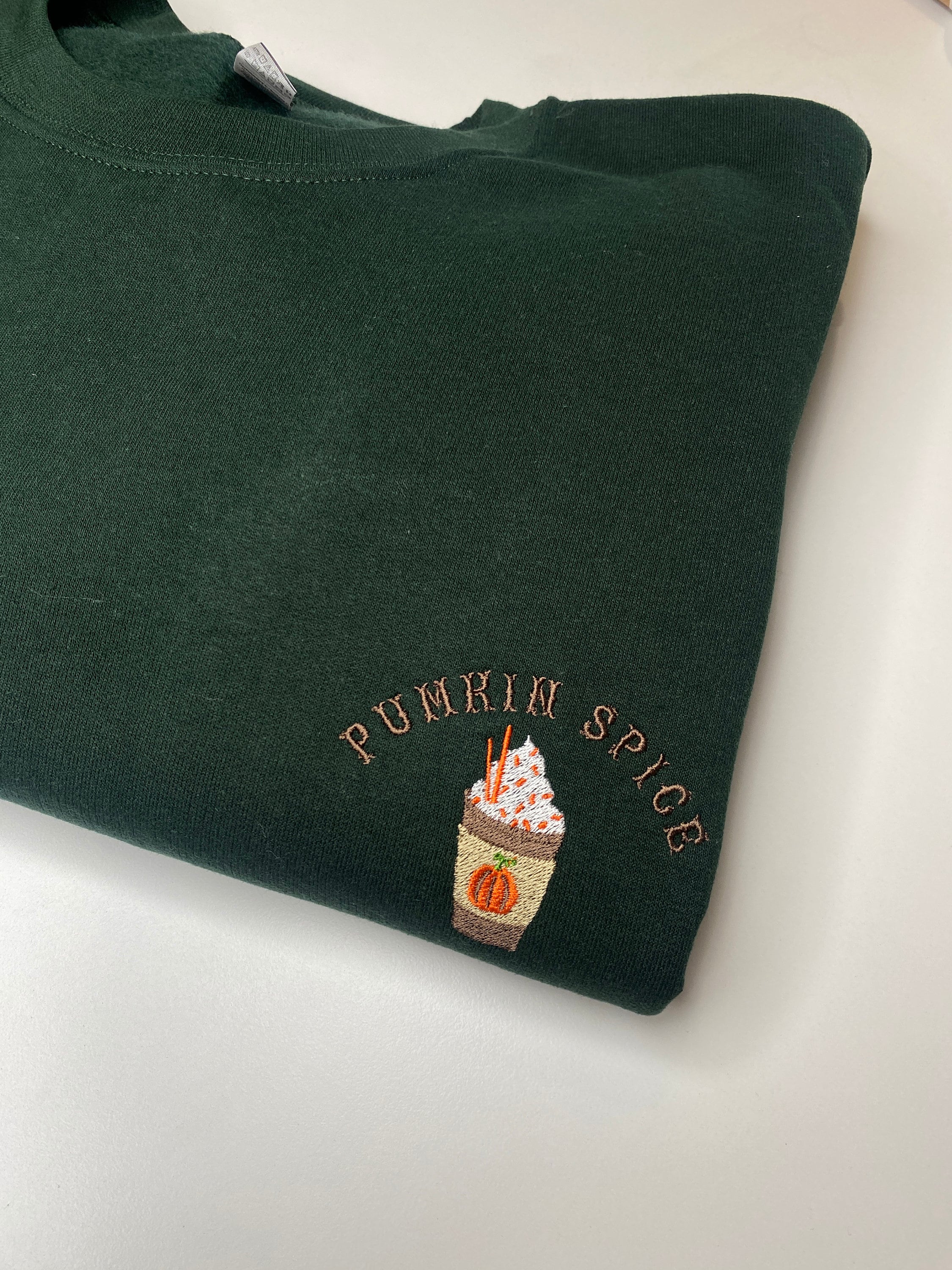 Discover Pumkin Spice Sweatshirt Vintage Halloween Embroidered Sweatshirt