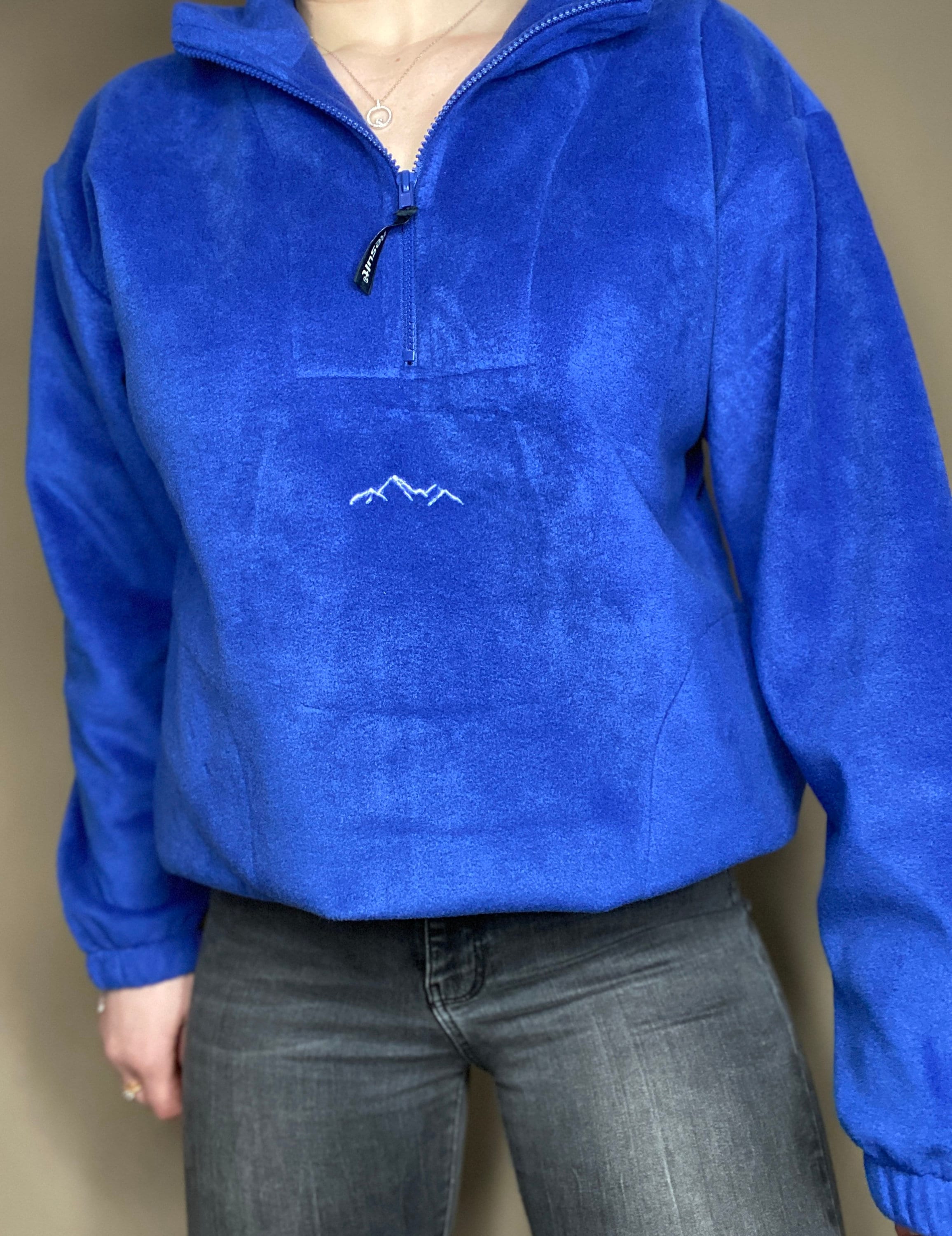 Vintage Sweatshirt/ Embroidered Sweater/ Fleece Sweater/fleece - Etsy Canada