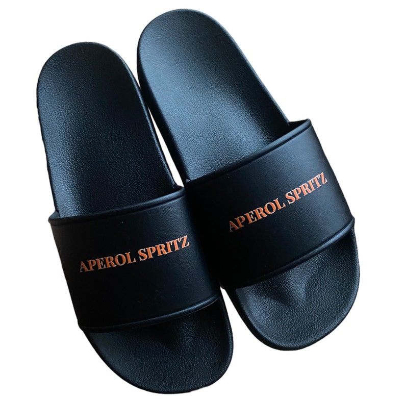 Aperol Spritz flip-flops: Aperoletten Stylish summer accessories for women and men/ printed Aperol flip-flops image 7