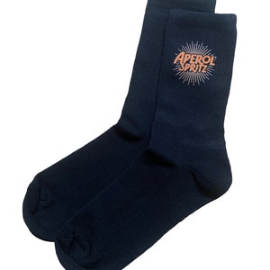 Chaussettes Aperol Spritz, chaussettes de tennis, chaussettes blanches, chaussettes JGA image 2