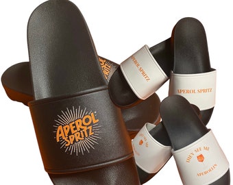 Chaussons de bain Aperol Spritz : Chaussons Aperol Accessoires d'été élégants pour hommes et femmes / Chaussons Aperol imprimés.