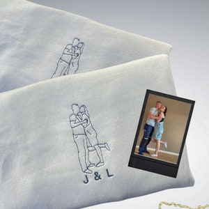Embroidered Sweater/Personalized Embroidered Photo Sweater Outline/Christmas Gift Individual