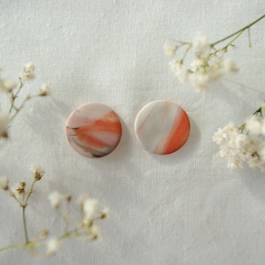 Handmade marbled polymer clay earrings
