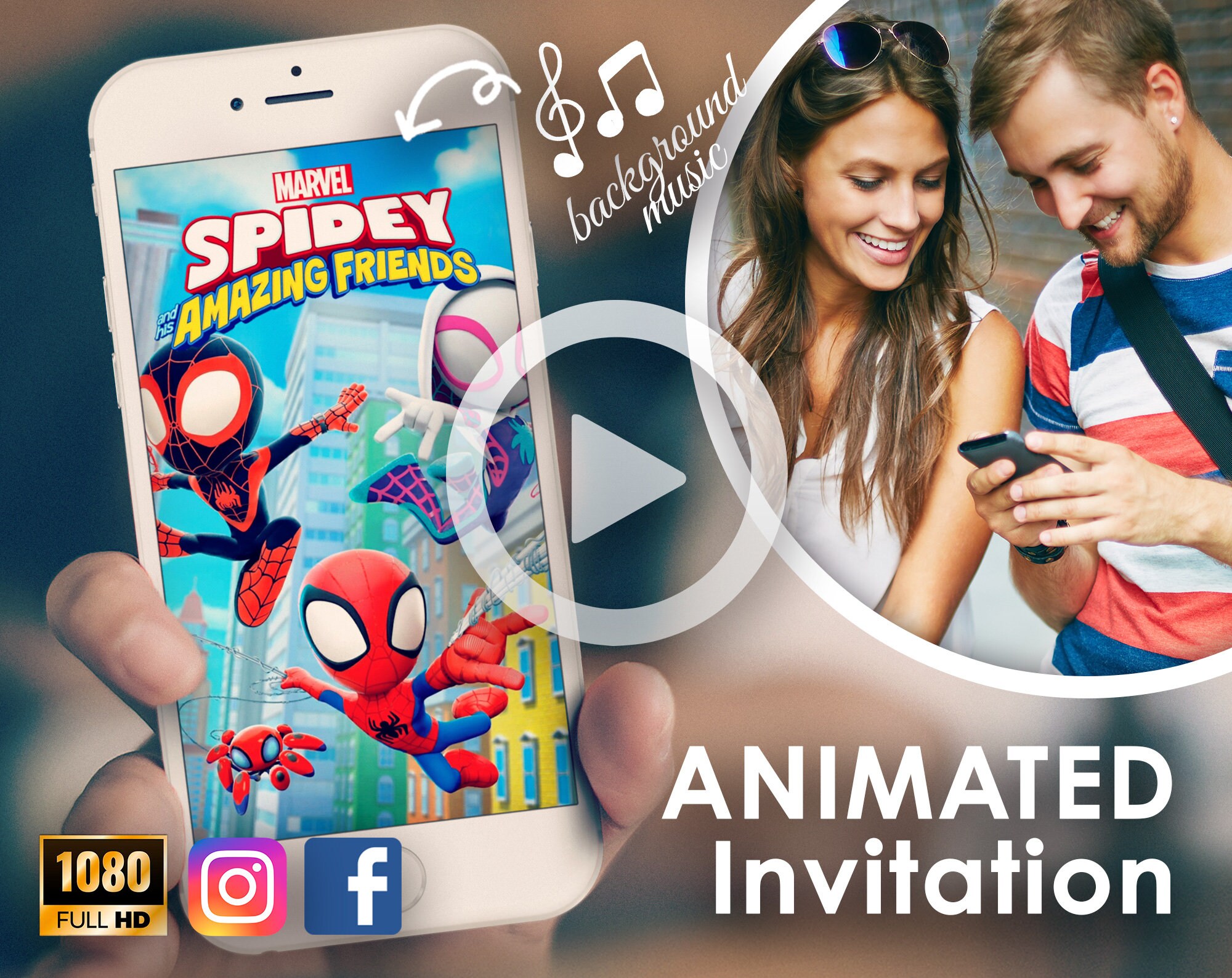 Grátis - Fazer convite online convite digital spidey amazing friends em  2023