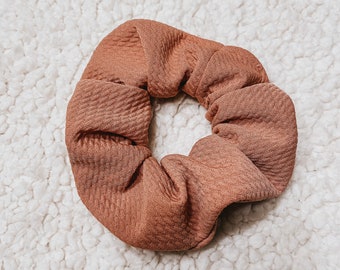 Peach Scrunchie - Light Pink Scrunchie - Babes Bows and Buns