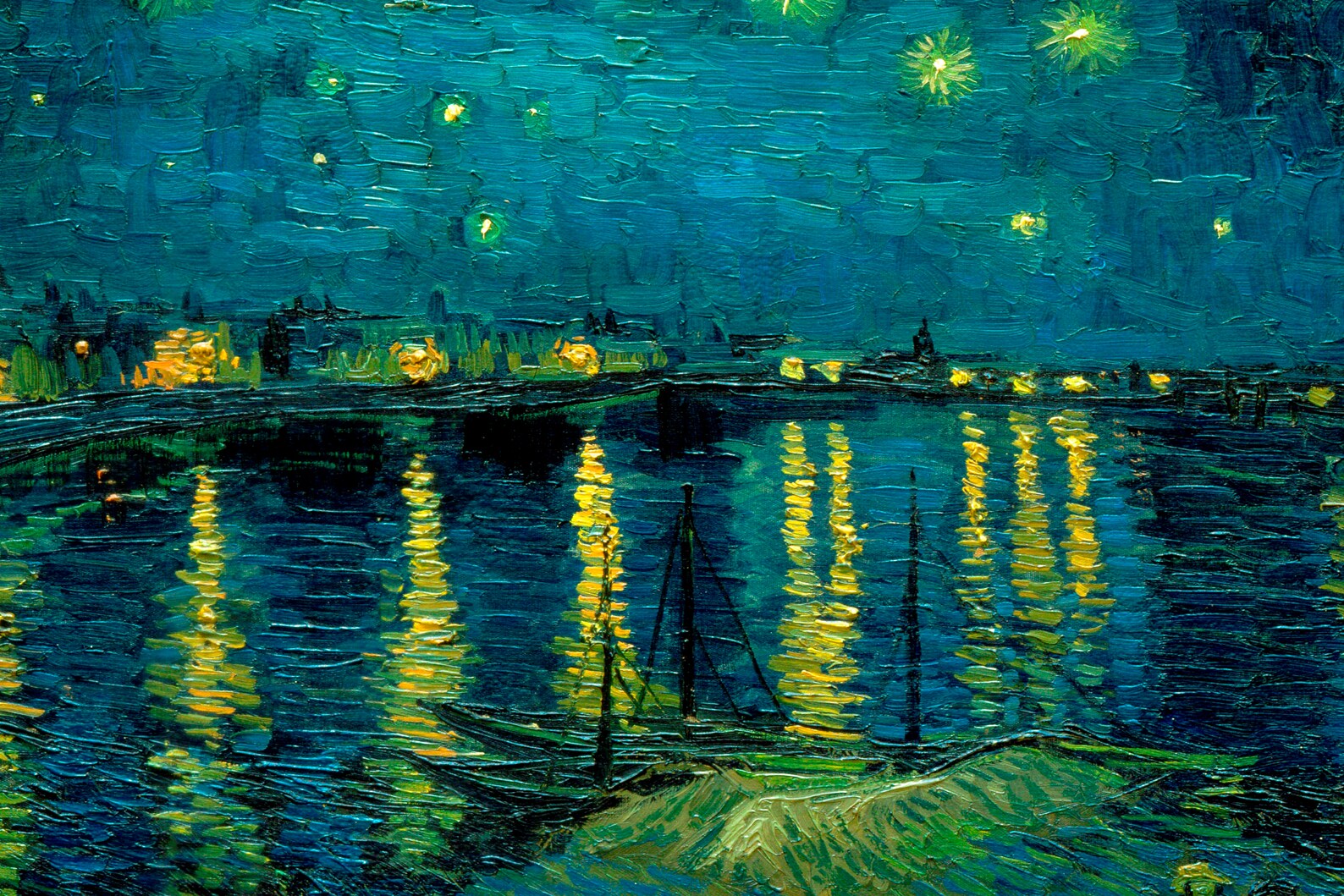 Die Sternennacht über der Rhone bei Arles von Vincent Van Gogh Etsy