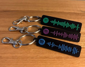 Personalised Spotify QR Code Keyring - Give the Gift of Your Love Soundtrack this Valentine's Day!
