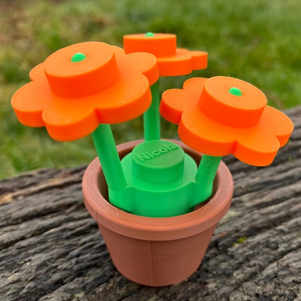 Personalised Brick Inspired Flowers