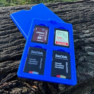 Custodia sottile per schede SD: contiene 2 o 4 schede, perfetta per borse per fotocamere DSLR, archiviazione di schede di memoria, Nikon, Sony, Canon