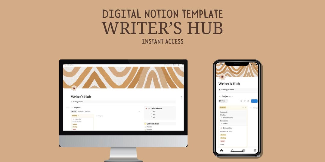 Writer's Hub Notion Template | Aesthetic Writing Dashboard (PDF) - Etsy