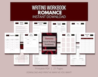Romance Writing Workbook for Creative Writing // Book Planner // Novel Planner