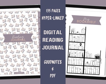 読書ジャーナルデジタル // デジタルジャーナル // ハイパーリンク // 135 ページ // Goodnotes と PDF // ステッカー付き
