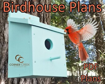 DIY Birdhouse Plans, Simple Bird House, Father Day Birdhouse, Decor, Bird , Tree bird house,  Woodwork, Bird watcher,Nature enthusiasts