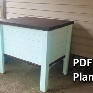 Dog Food Storage Plans | Digital Download | Outdoor Storage Plans | Toy Storage Plans | Pool Storage Plan | Woodworking Plans | Digital Plan