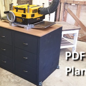Planer Cabinet Plans | Woodworking Plans | Digital Download | DIY Tool Cabinet | Digital Plans | Woodworking