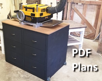 Planer Cabinet Plans | Woodworking Plans | Digital Download | DIY Tool Cabinet | Digital Plans | Woodworking