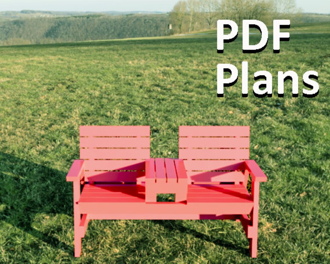 Easy DIY Double Garden Bench , Garden Furniture Plans in PDF Format ...