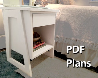 Nightstand Plans | Custom Nightstand with Drawer | Nightstand Set | Modern Nightstand | DIY | Plywood Drawers | Woodworking | Cubby