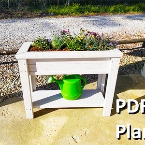 Erhöhter Pflanzer, Box-Plan, Gartenbox, Outdoor Planter, Garten Planter Plan, Gartenbox-Pläne, Veggie Planter Plan, SOFORTIGER DOWNLOAD PDF-Plan